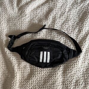 Adidas Originals National 3-Stripes Black & White Belt Bag